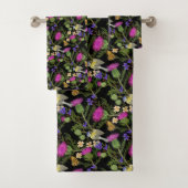 Scottish Cottcore Thistle Pattern Bad Handdoek (Insitu)