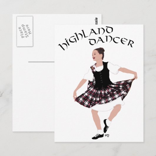 Scottish Country Dancer Briefkaart (Voorkant / Achterkant)