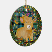 Scottish cow Baby first Christmas ornaments  Keramisch Ornament (Rechts)