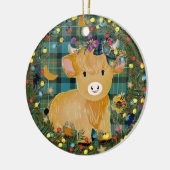 Scottish cow Baby first Christmas ornaments  Keramisch Ornament (Links)