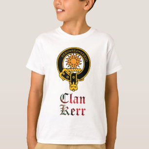 Scottish crest and tartan clan name t-shirt