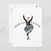 Scottish Dancer Highland Fling Briefkaart (Voorkant / Achterkant)