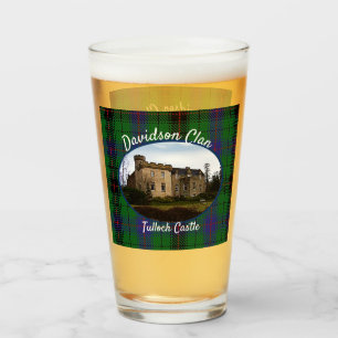Scottish Davidson Clan Castle Tartan Family Glass Glas