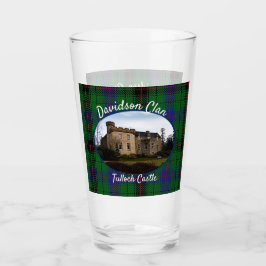 Scottish Davidson Clan Castle Tartan Family Glass Glas