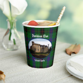 Scottish Davidson Clan Castle Tartan Papieren Bekers