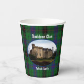 Scottish Davidson Clan Castle Tartan Papieren Bekers (Achterkant)