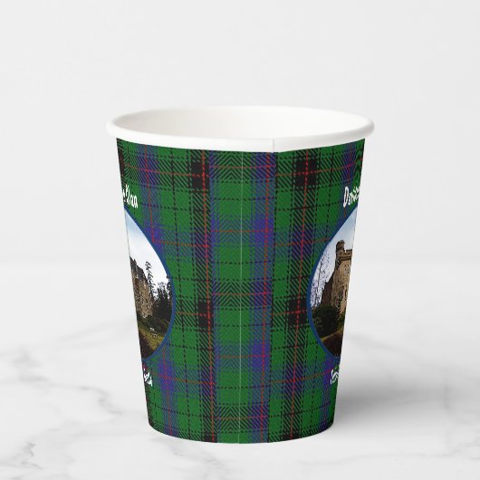 Scottish Davidson Clan Castle Tartan Papieren Bekers (Rechts)