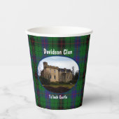 Scottish Davidson Clan Castle Tartan Papieren Bekers (Voorkant)