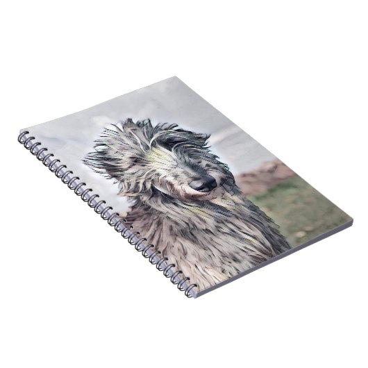 Scottish Deerhound Art Spiral Notitieboek (Rechterzijde)