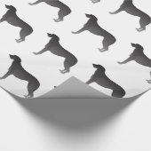 Scottish Deerhound Basic Hondenras Silhouette Cadeaupapier (Hoek)
