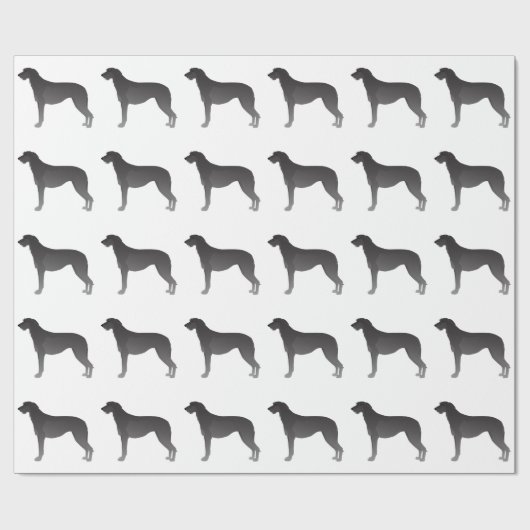 Scottish Deerhound Basic Hondenras Silhouette Cadeaupapier (Vlak)
