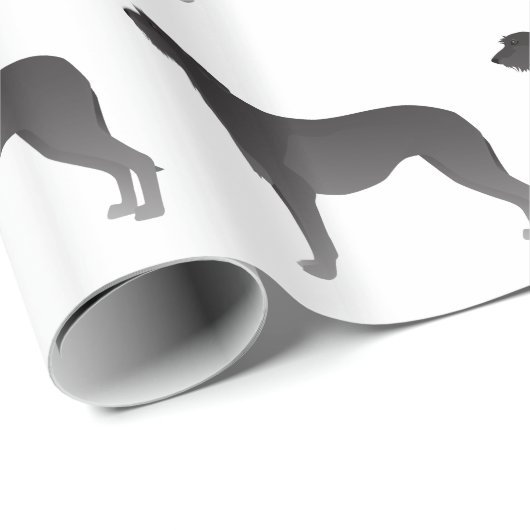 Scottish Deerhound Basic Hondenras Silhouette Cadeaupapier (Rol Hoek)