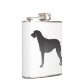 Scottish Deerhound Basic Hondenras Silhouette Heupfles (Rechts)