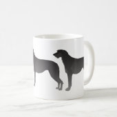 Scottish Deerhound Basic Hondenras Silhouette Koffiemok (Voorkant rechts)