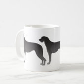 Scottish Deerhound Basic Hondenras Silhouette Koffiemok (Voorkant links)
