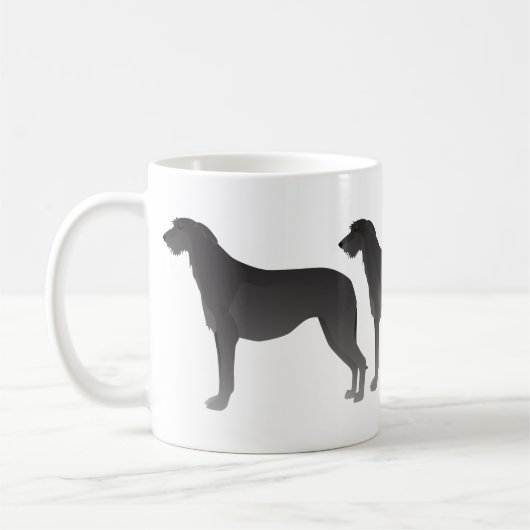 Scottish Deerhound Basic Hondenras Silhouette Koffiemok (Links)