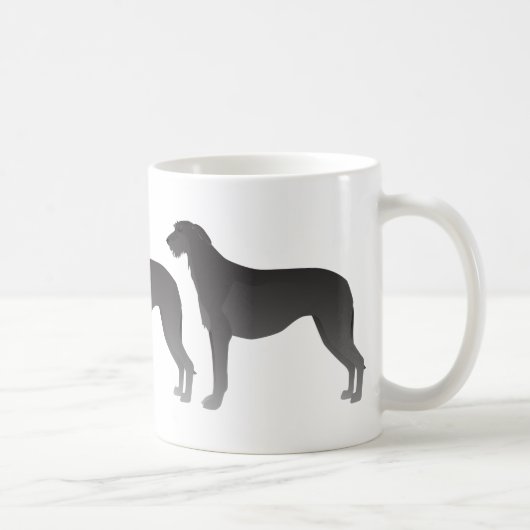Scottish Deerhound Basic Hondenras Silhouette Koffiemok (Rechts)