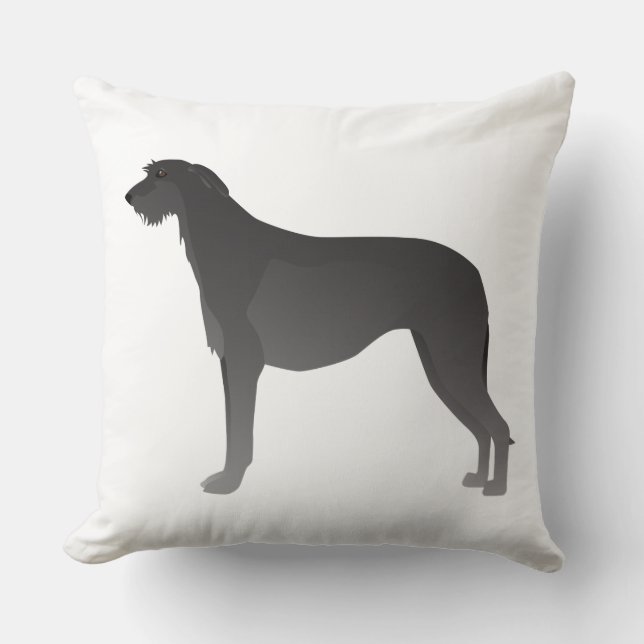 Scottish Deerhound Basic Hondenras Silhouette Kussen (Voorkant)