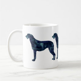 Scottish Deerhound Black Waterverf Silhouette Koffiemok