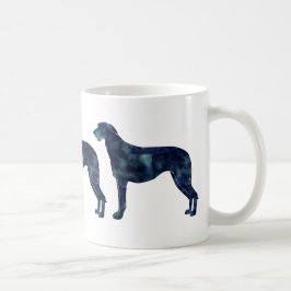 Scottish Deerhound Black Waterverf Silhouette Koffiemok
