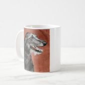 Scottish Deerhound Dog Art Mok (Voorkant links)