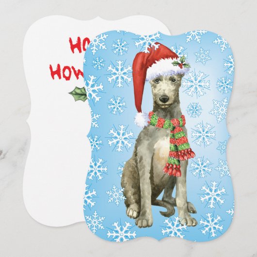 Scottish Deerhound Feestdagenkaart (Voorkant / Achterkant)