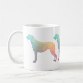 Scottish Deerhound Geometric Pattern Silhouette Koffiemok (Links)