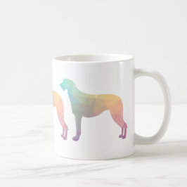 Scottish Deerhound Geometric Pattern Silhouette Koffiemok