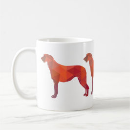 Scottish Deerhound Geometric Pattern Silhouette Koffiemok