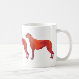Scottish Deerhound Geometric Pattern Silhouette Koffiemok