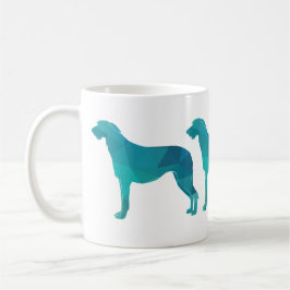 Scottish Deerhound Geometric Pattern Silhouette Koffiemok
