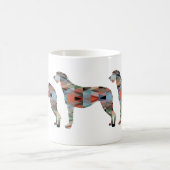 Scottish Deerhound Geometric Pattern Silhouette Koffiemok (Center)