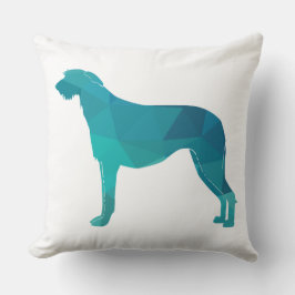 Scottish Deerhound Geometric Pattern Silhouette Kussen