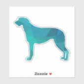 Scottish Deerhound Geometric Pattern Silhouette Sticker (Vel)