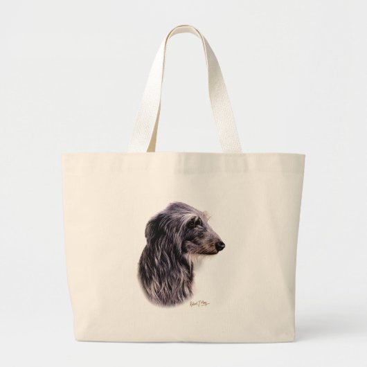 Scottish Deerhound Grote Tote Bag (Voorkant)