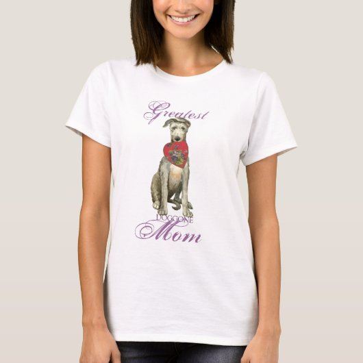 Scottish Deerhound Heart Mam T-shirt (Voorkant)