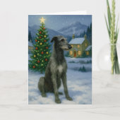 Scottish Deerhound Holiday Card Bedankkaart (Voorkant)