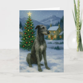 Scottish Deerhound Holiday Card Bedankkaart