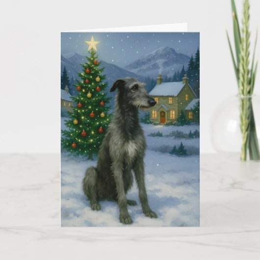 Scottish Deerhound Holiday Card Bedankkaart (Voorkant)