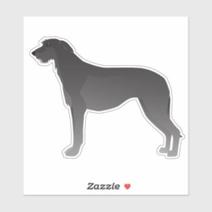 Scottish Deerhound Hondenras Side Uitzicht Silhoue Sticker