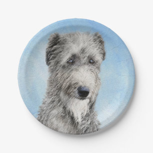 Scottish Deerhound Painting - Cute Original Dog Ar Papieren Bordje