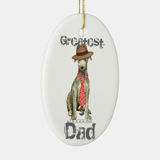 Scottish Deerhound Pap Keramisch Ornament (Rechts)