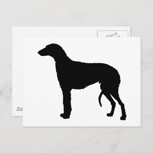 scottish deerhound silhouette briefkaart (Voorkant / Achterkant)