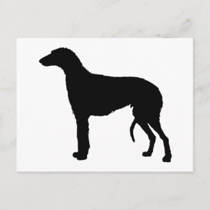 scottish deerhound silhouette briefkaart