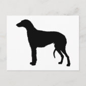 scottish deerhound silhouette briefkaart (Voorkant)