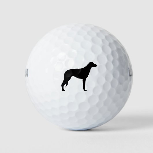 Scottish Deerhound Silhouette Golfballen (Voorkant)