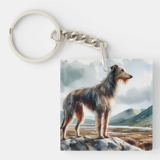 Scottish Deerhound Sleutelhanger (Voorkant)