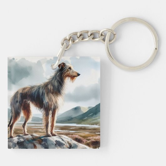 Scottish Deerhound Sleutelhanger (Achterkant)