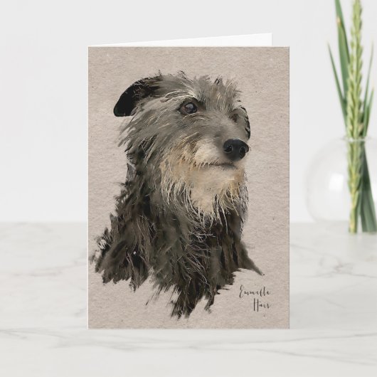 Scottish deerhound Twilight Feestdagen Kaart (Voorkant)