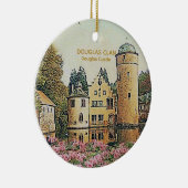 Scottish Douglas Clan's Castle met kerst Keepomwil Keramisch Ornament (Rechts)